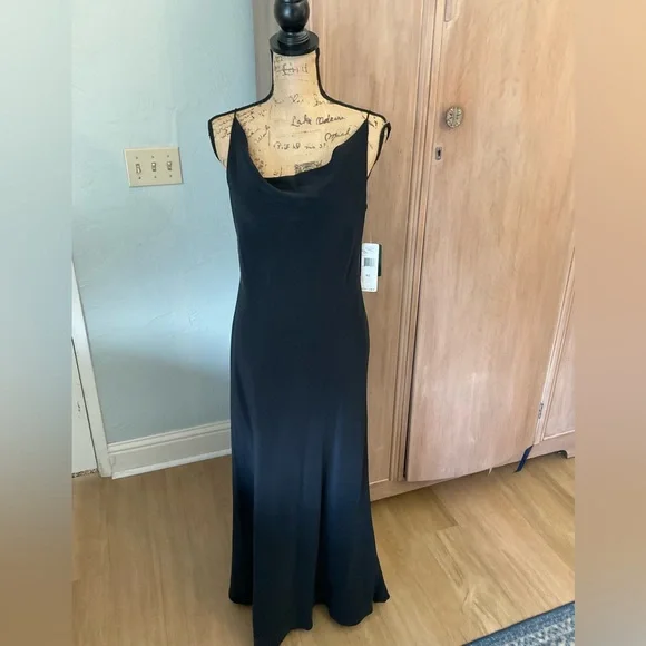 Lauren Ralph Lauren Black silk bias cut slip dress Maxi Dress CBK style 12 - Picture 1 of 16